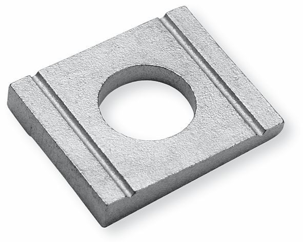 DIN 434 Négyzetes alátét U-szelvényhez, Acél, Horganyzott, D 22 M 20 termék fő termékképe