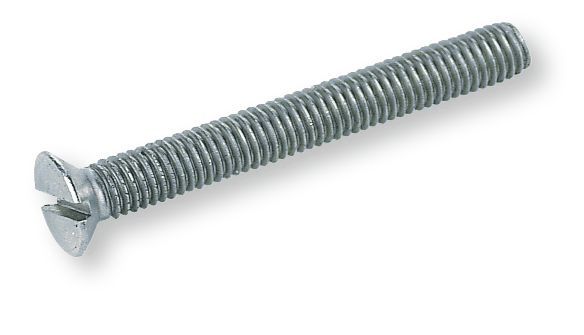 DIN 963 Süllyesztettfejű, egyeneshornyos csavar, 4.8, Horganyzott, M 12x30 termék fő termékképe