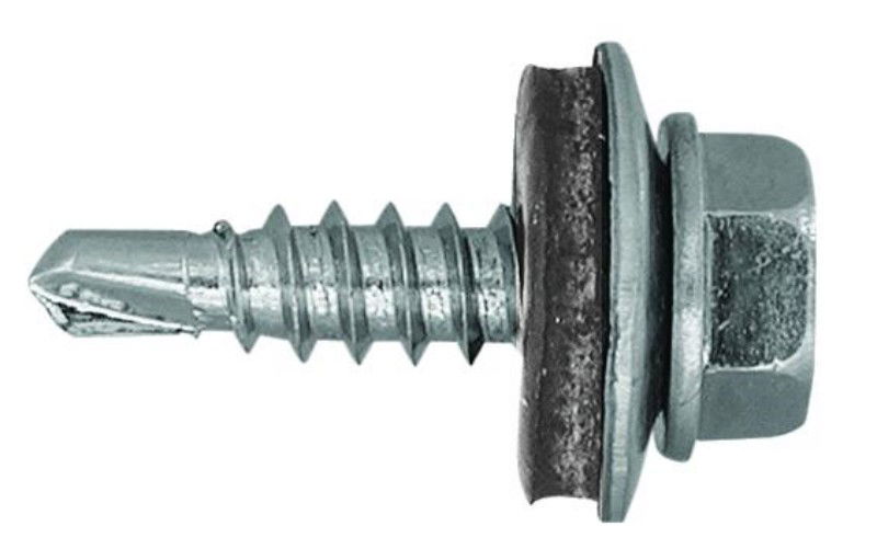 DIN 7504 Fűzőcsavar+gumis alátét, Acél, Horganyzott, 4,8x19/14 termék fő termékképe