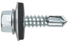 DIN 7504 Famenetű , Acél, Horganyzott, 4,8x35/14 +gumis alátét termék fő termékképe