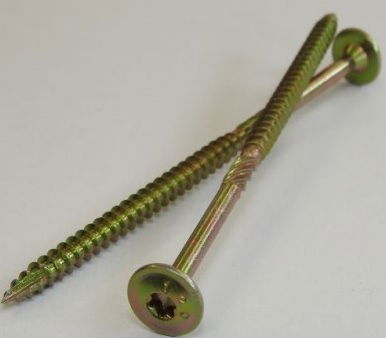 Faszerkezetépítő csavar, laposfejű, sárgahorganyzott 8x360 termék fő termékképe